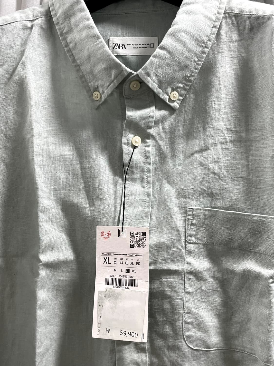 자라/ 버튼다운 린넨 셔츠/ XL 상품이미지7