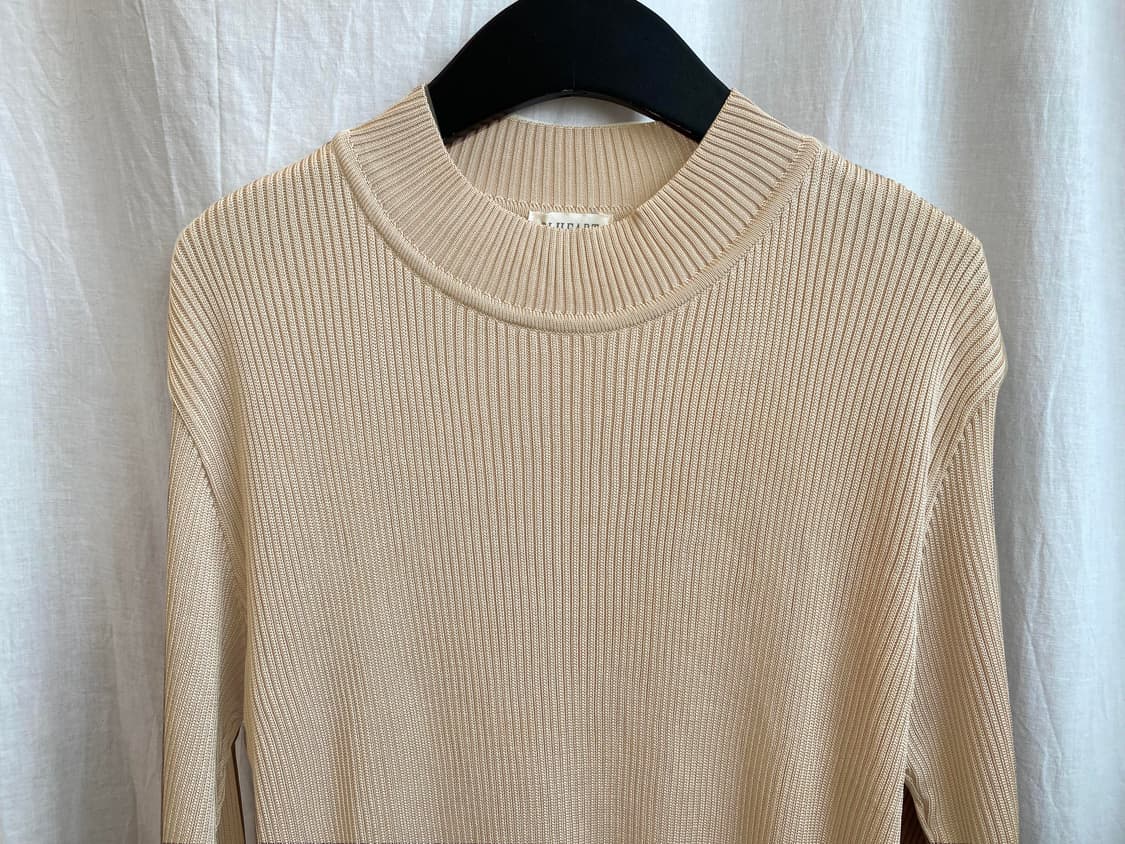 베이지 7부 니트탑(L) 상품이미지4