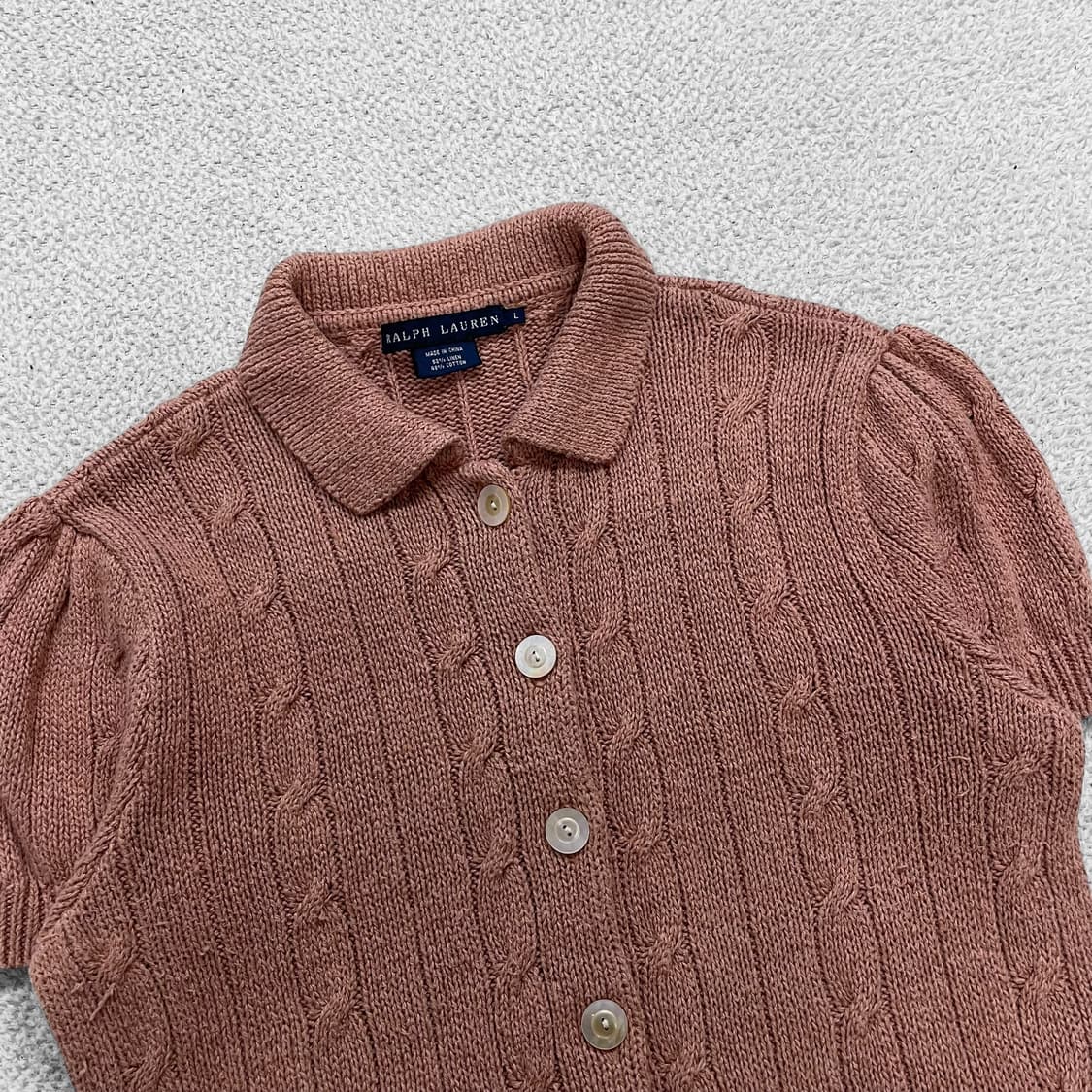 폴로 랄프로렌 케이블 니트 반팔 가디건 상품이미지2