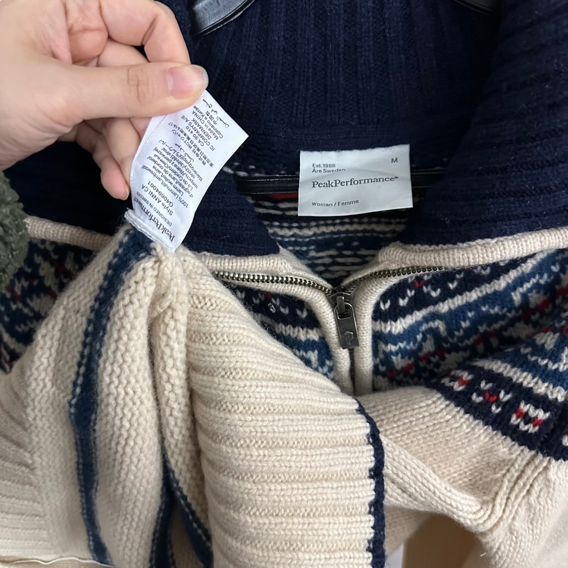 (M) 피크퍼포먼스 노르딕 니트 스웨터 집업 상품이미지4