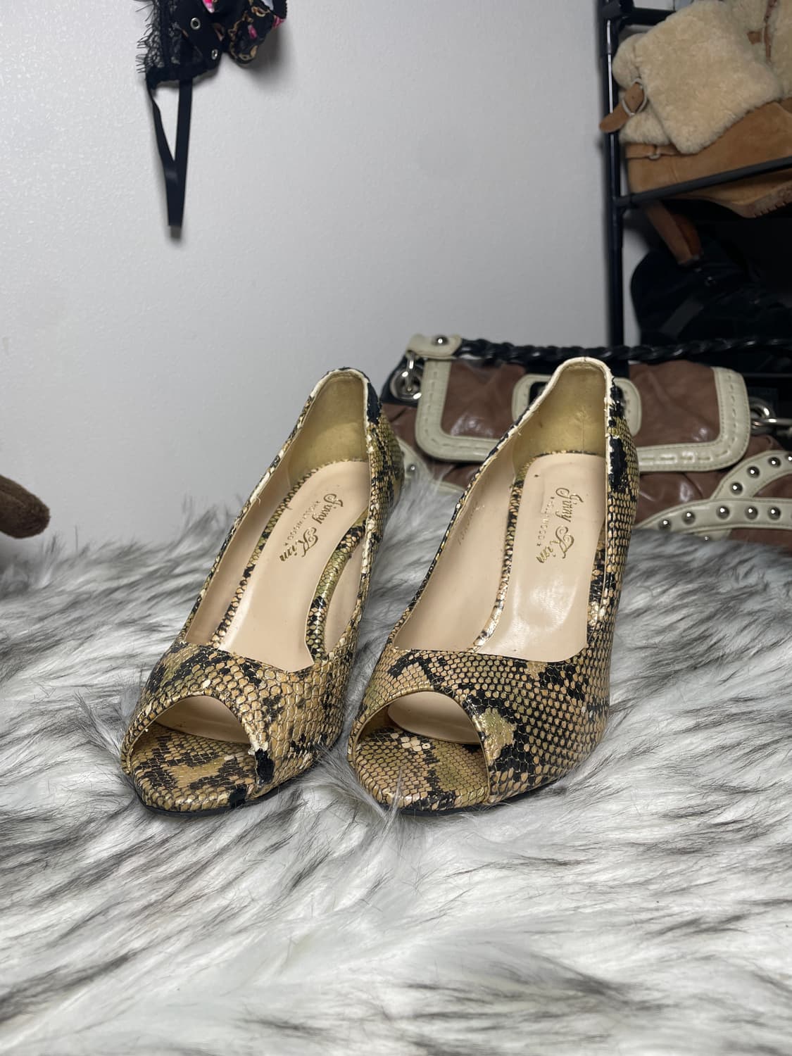 Jinny Kim 뱀피 웨지힐 상품이미지2