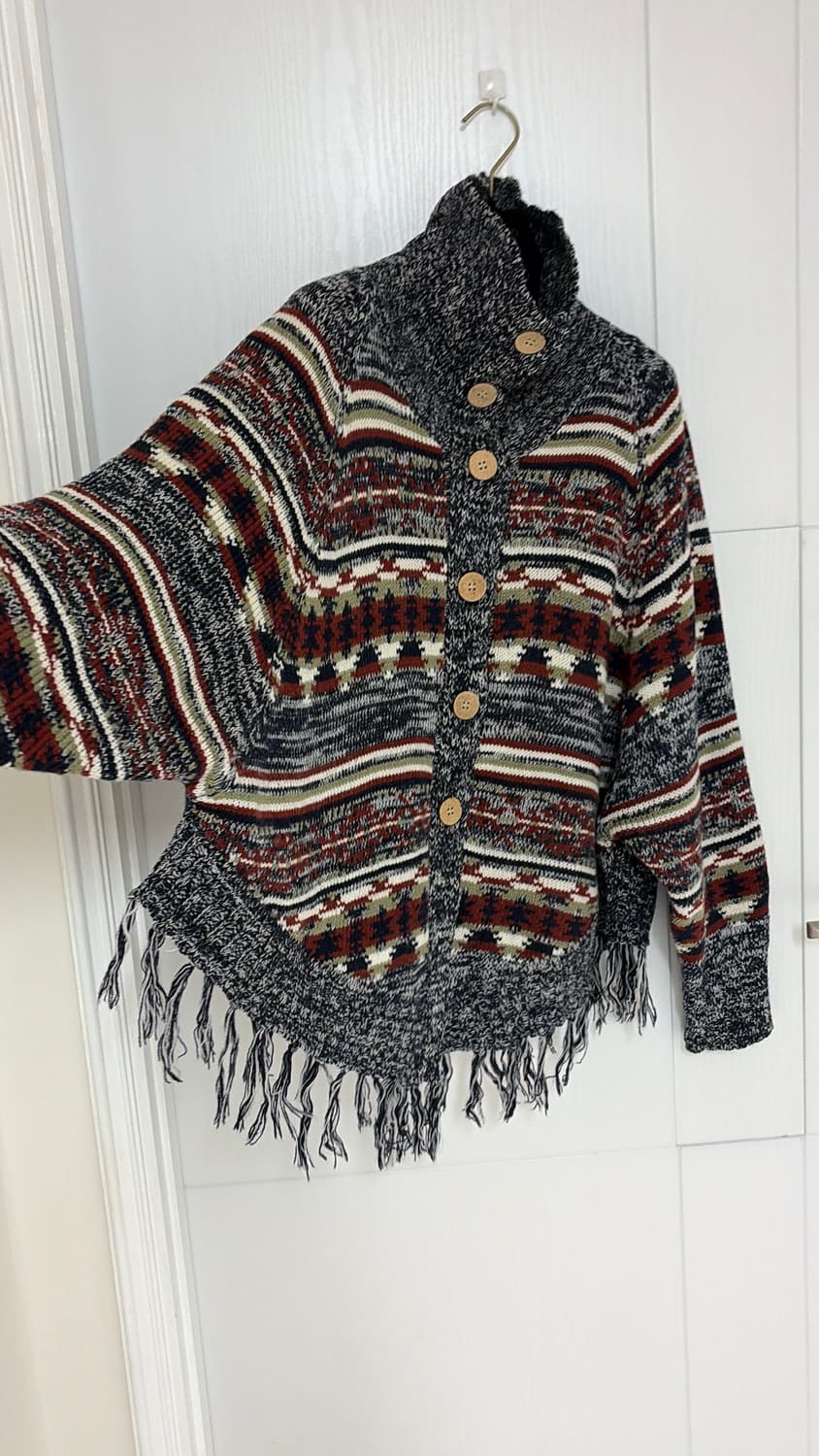 빔즈 판쵸 가디건 프리사이즈 정품  상품이미지5