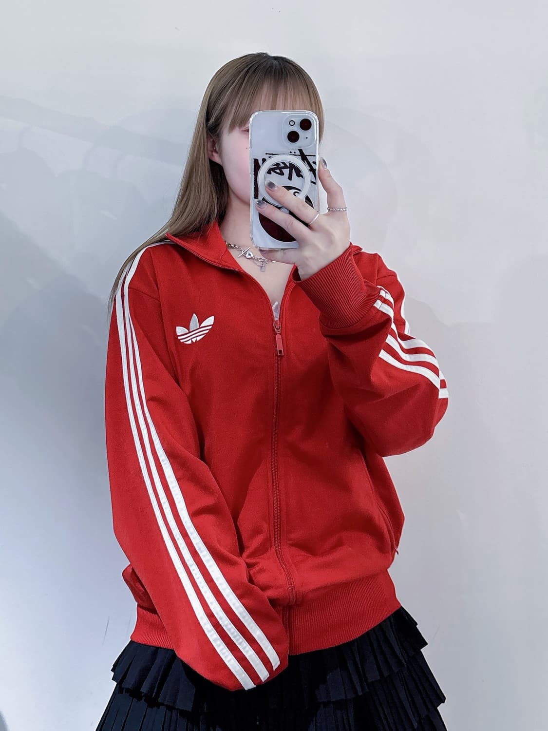 아디다스 구파이어버드 레드 삼선 트랙탑 상품이미지1