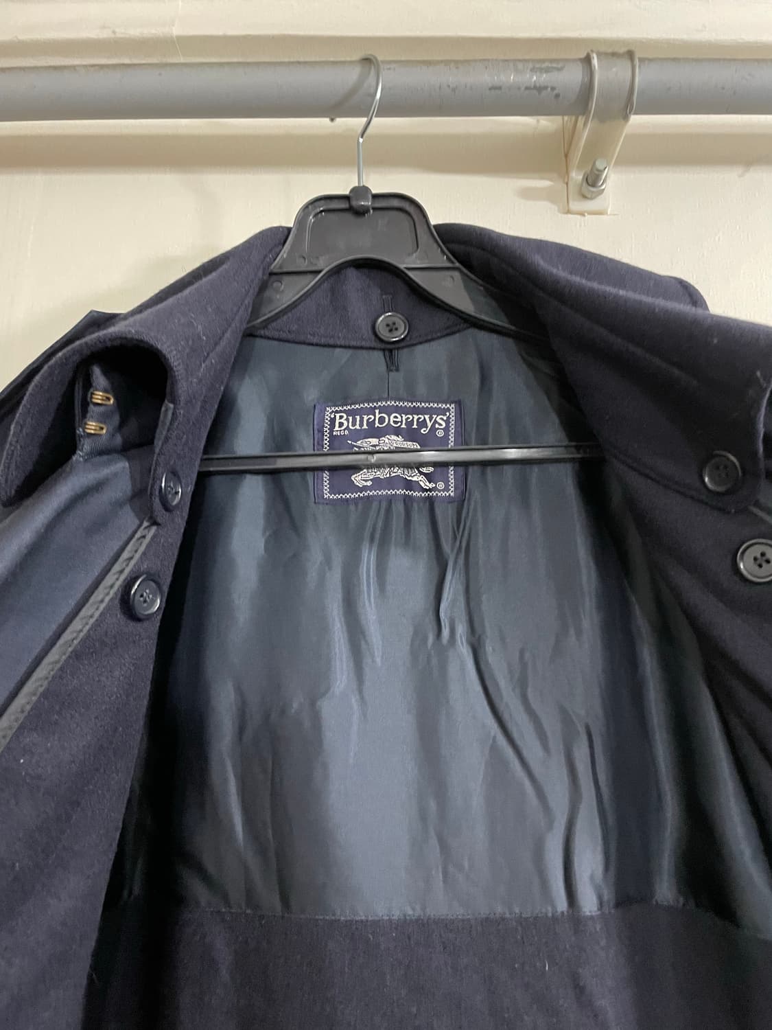 버버리 더블 브레스티드 트렌치 코트 네이비 42R 상품이미지8