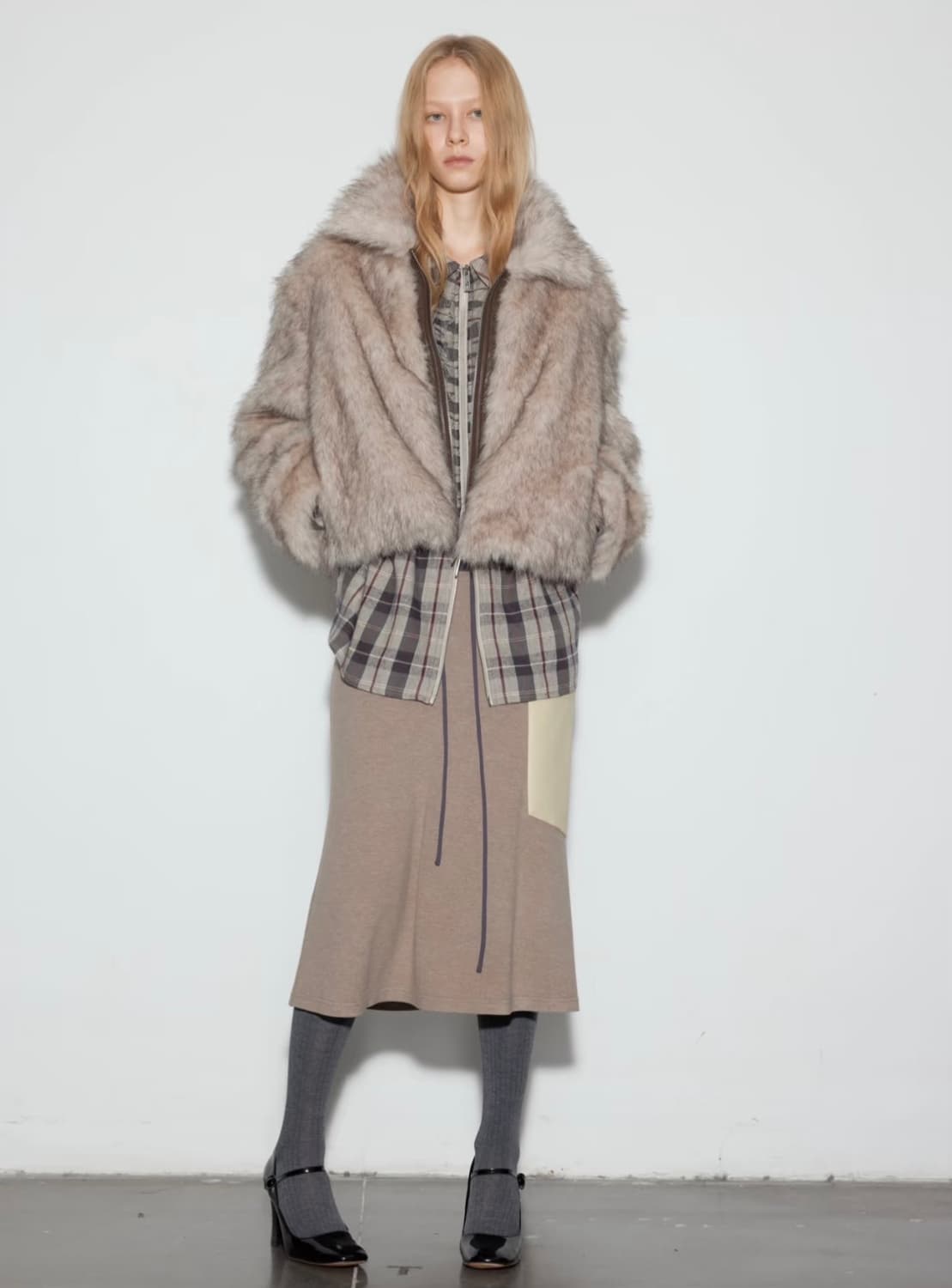 BOLD italic 에코 퍼 코트 상품이미지5