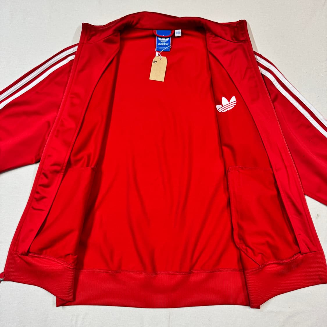 L) 아디다스 파이어버드 삼선 져지 트랙탑 집업 레드 A7 상품이미지5
