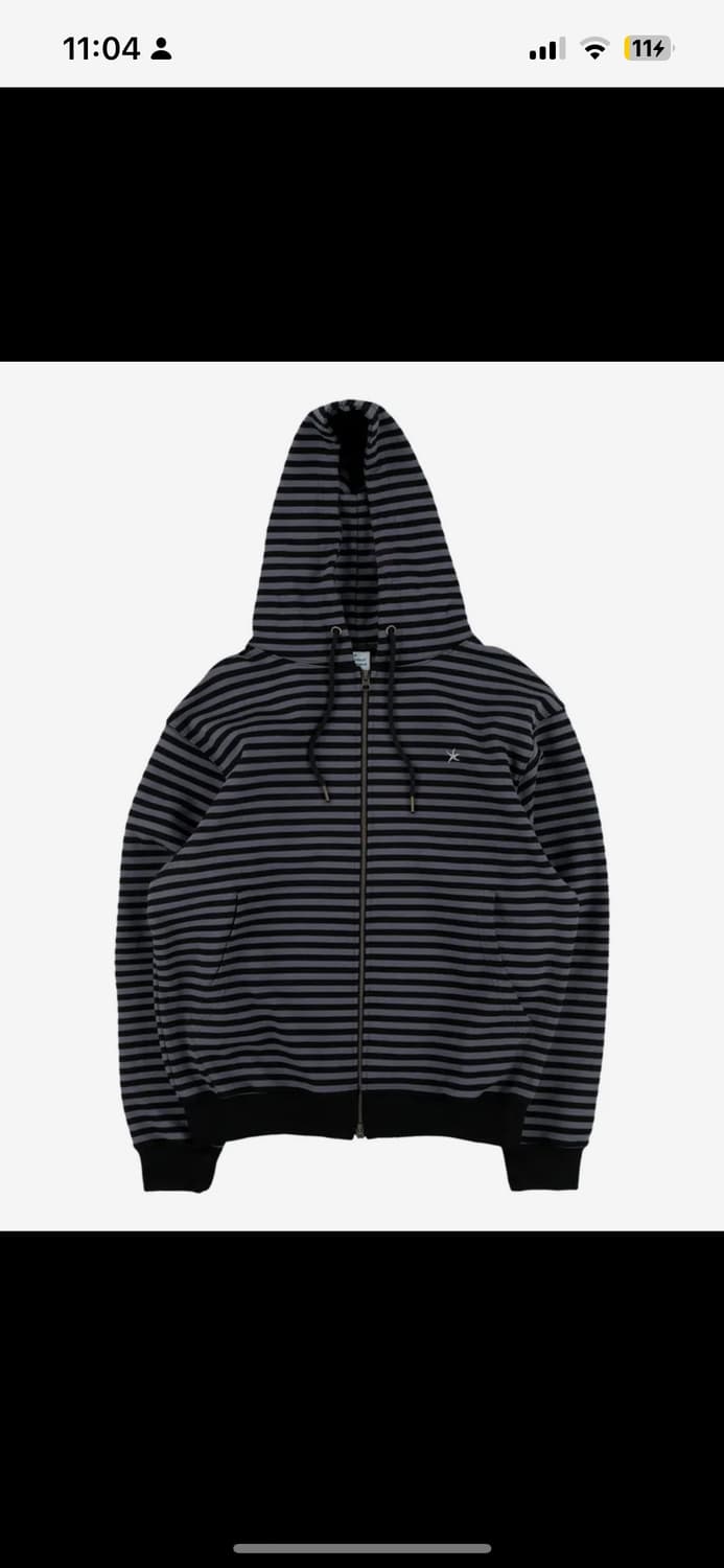 더콜디스모먼트 스트라이프 후드집업 M 상품이미지1