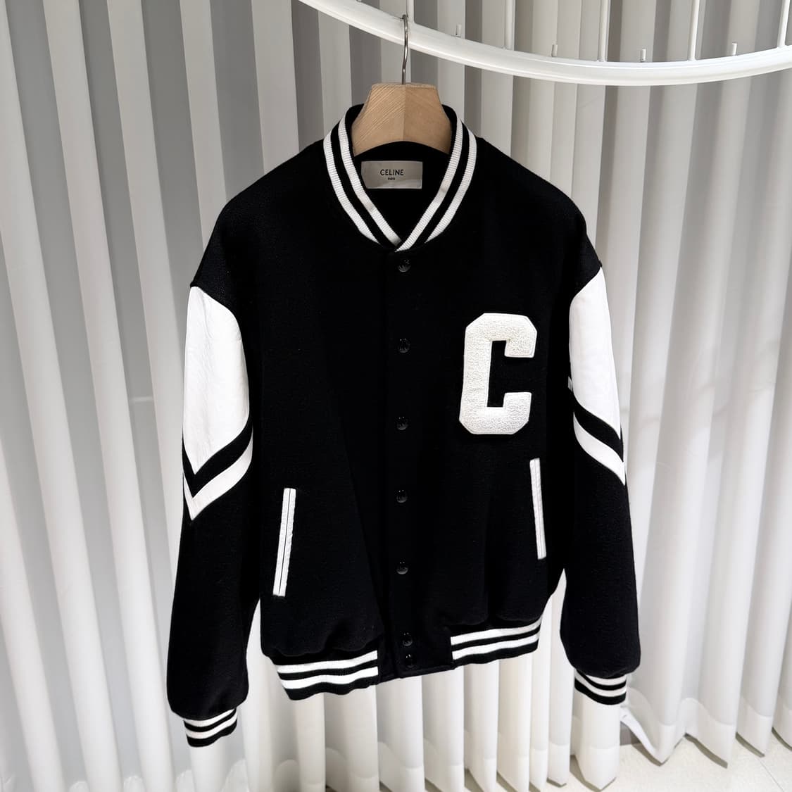 (A+/54) / 셀린느 텍스쳐드 울 잭슨 테디 자켓 블랙 상품이미지2