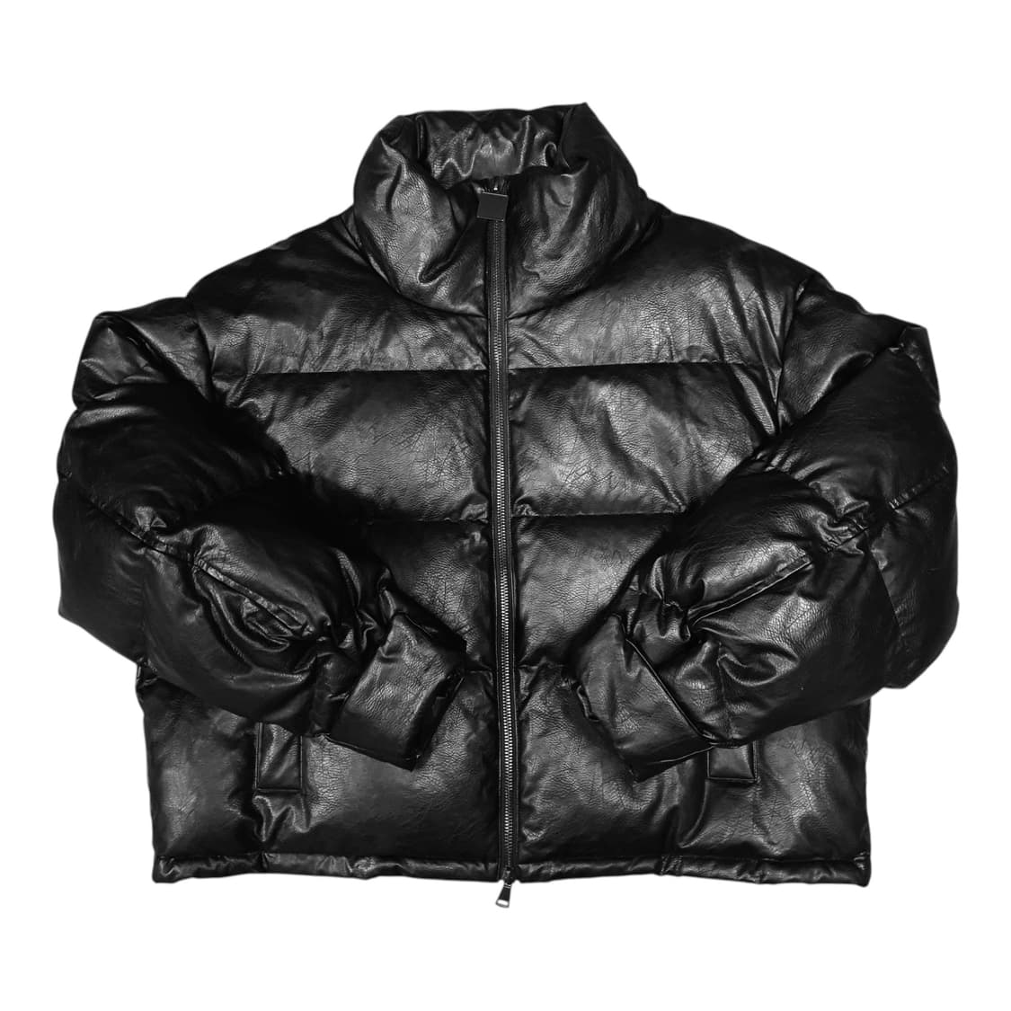 ✨ (바배) 에드리엘로스 페이크 블랙 레더 가죽 패딩  상품이미지1