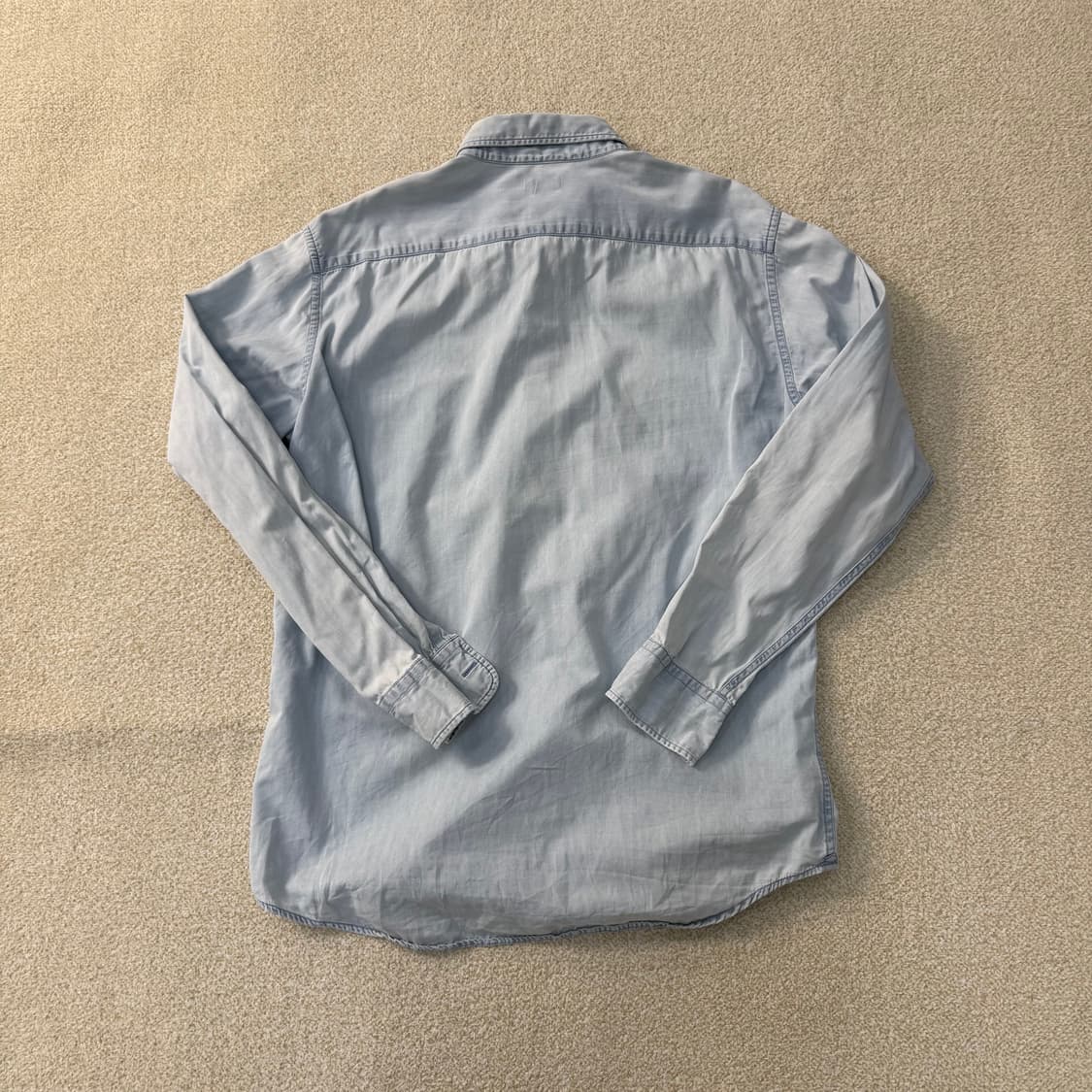 L 유니클로 라이트 블루 셔츠 0223T 상품이미지2