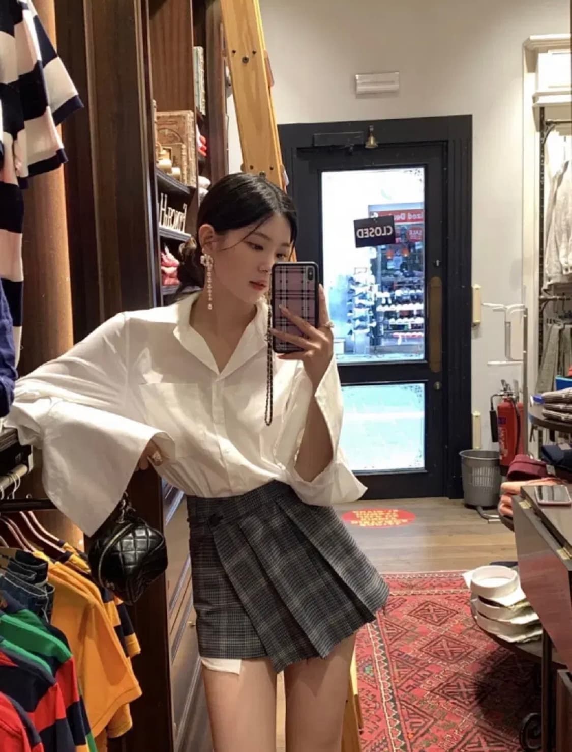 서쿠키 체크 플리츠 팬츠 상품이미지3