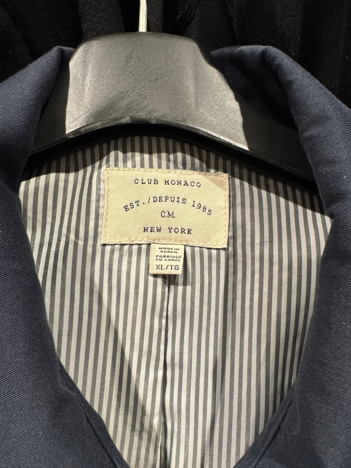 클럽모나코 네이비 트렌치코트 xl 상품이미지2