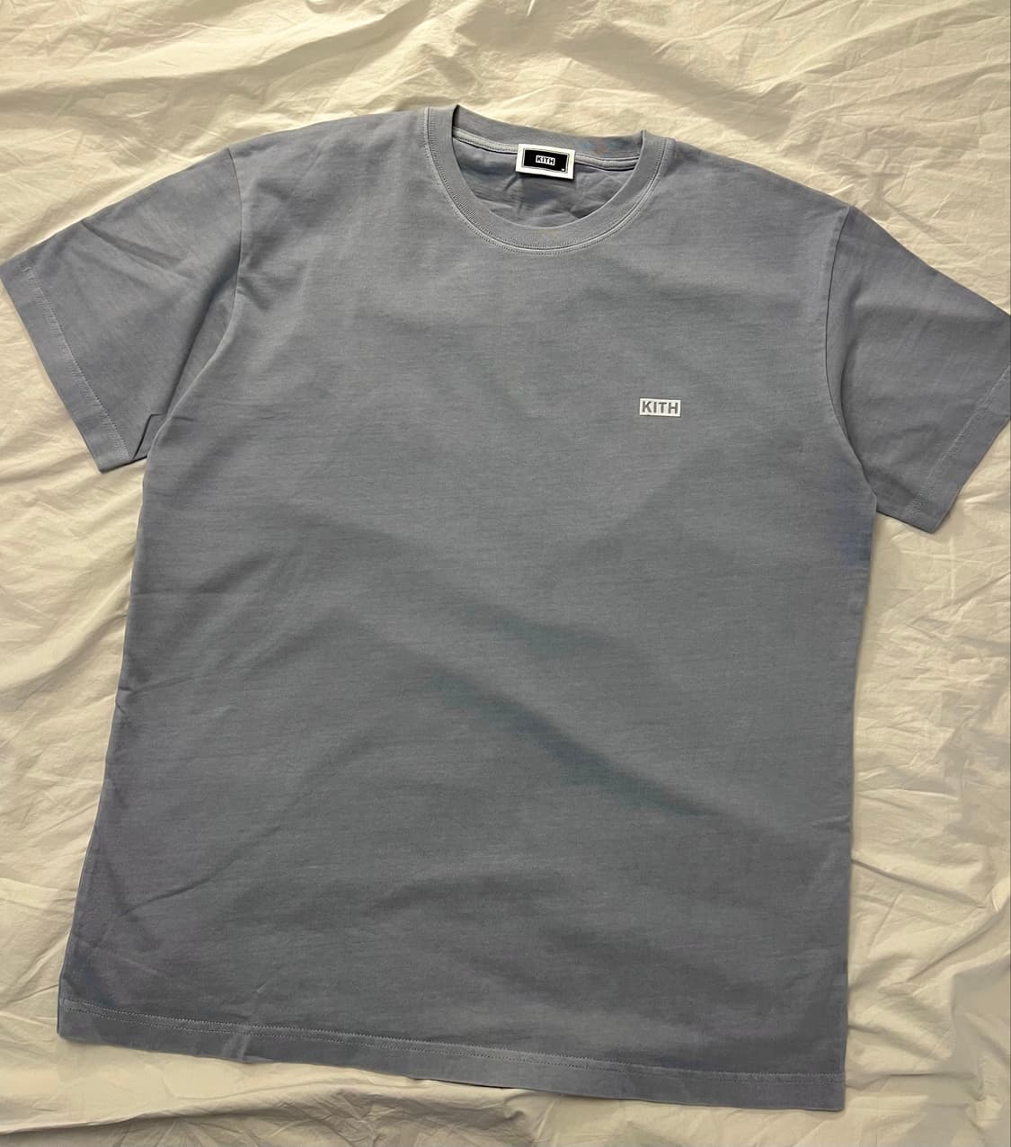 kith 키스 뉴욕 스몰 박스 로고 티셔츠 베이비 블루 M 상품이미지1