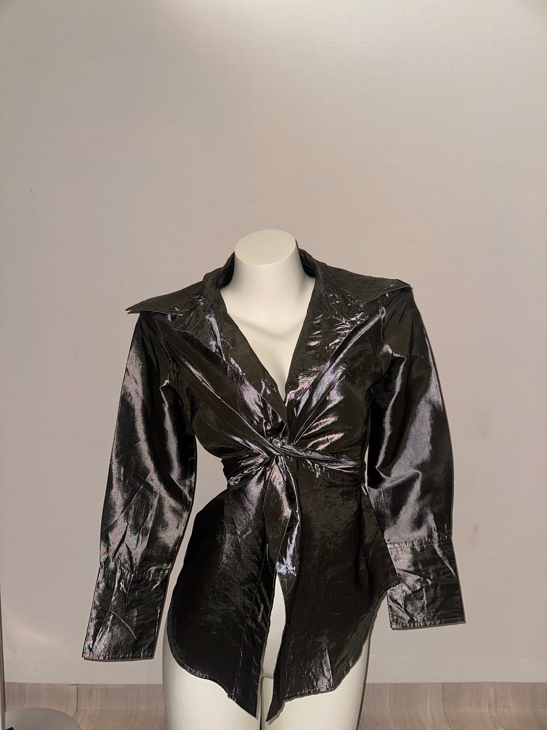 빈티지 새틴 차콜  타이 셔츠 상품이미지6