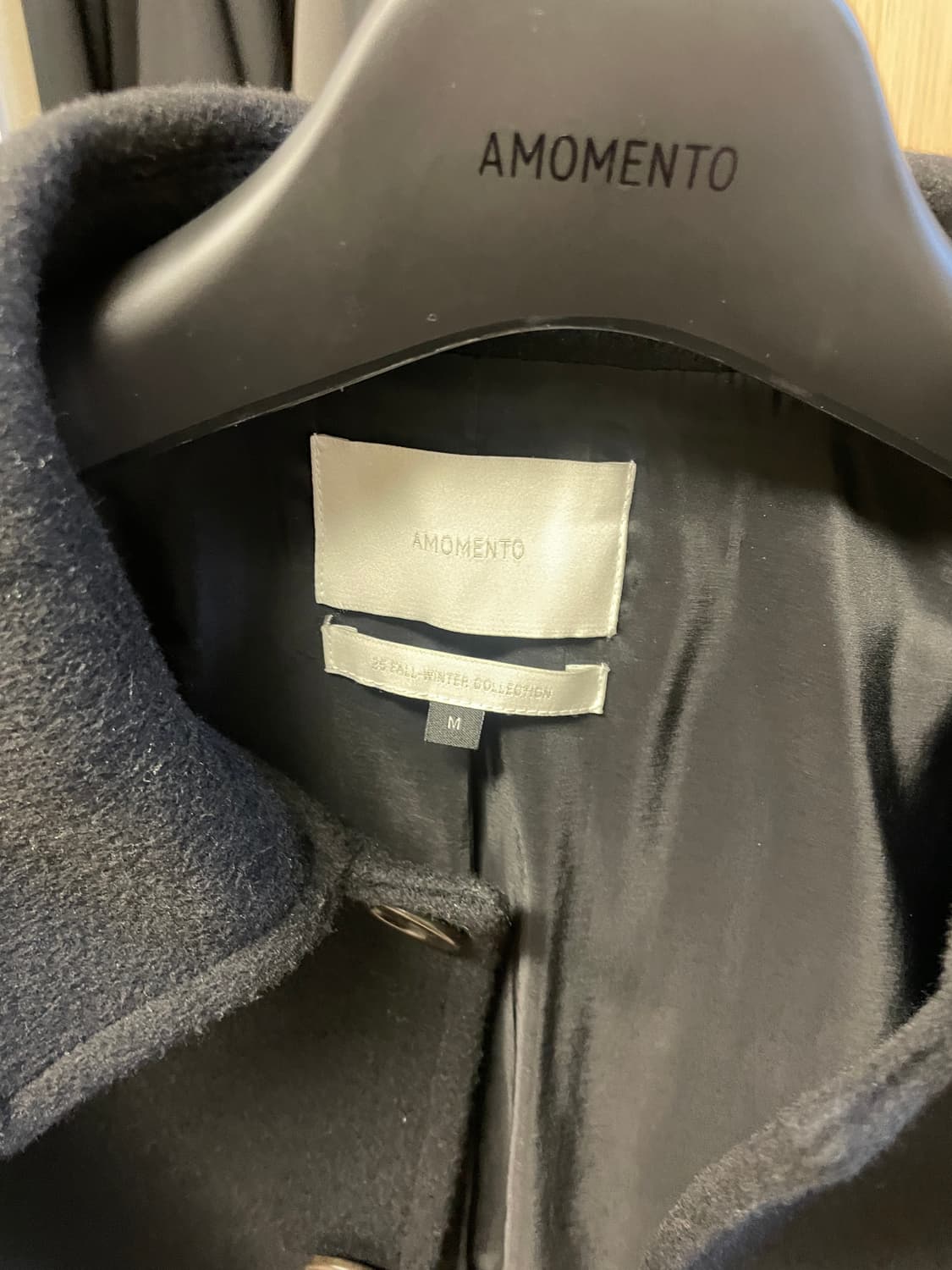 25fw 아모멘토 코트 블랙 M 상품이미지3