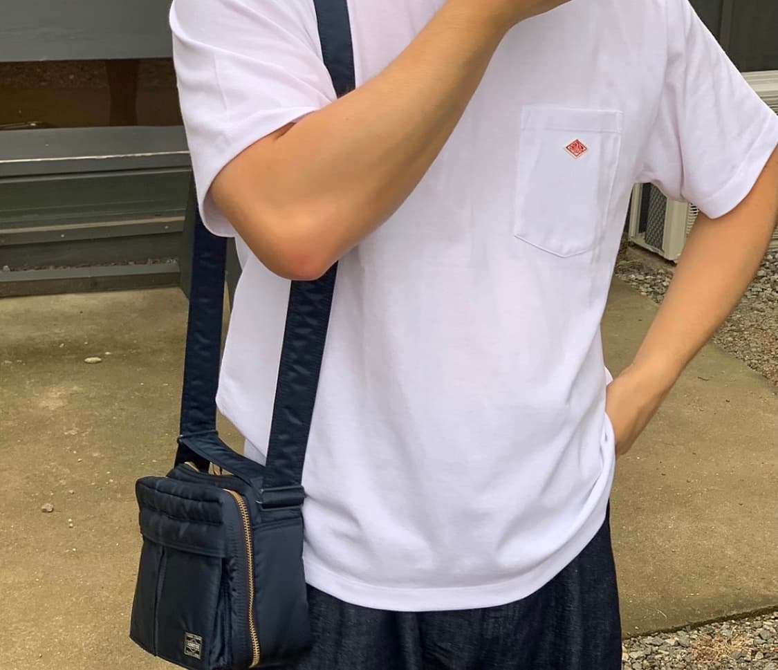 단톤 플레인 숏슬리브 포켓 화이트 M 상품이미지3