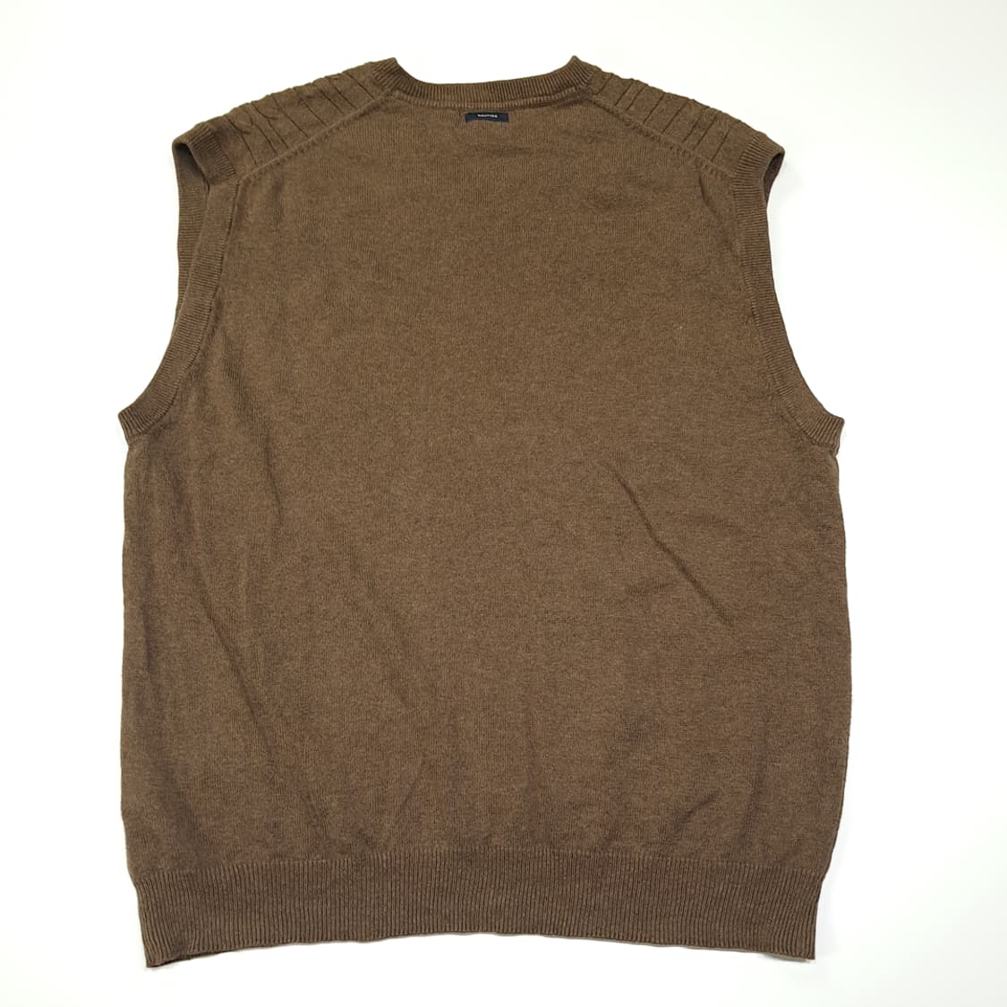 CL135 2XL 노티카 00s 카푸치노브라운 케이블 니트 베스트 상품이미지6