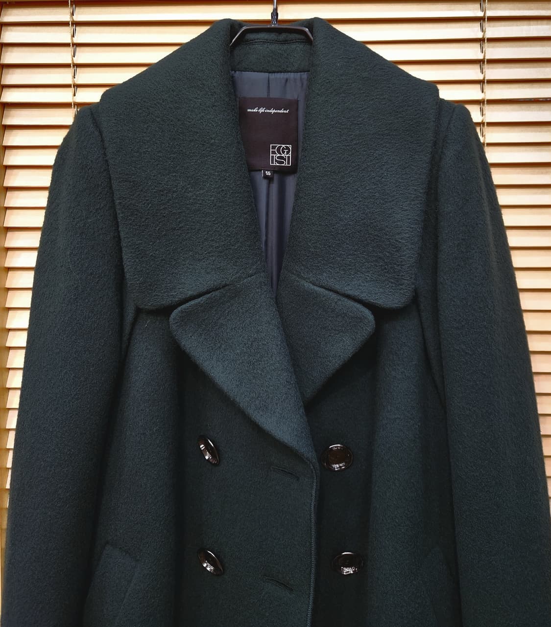 (새상품)에고이스트 빅카라 더블 코트 55 상품이미지2