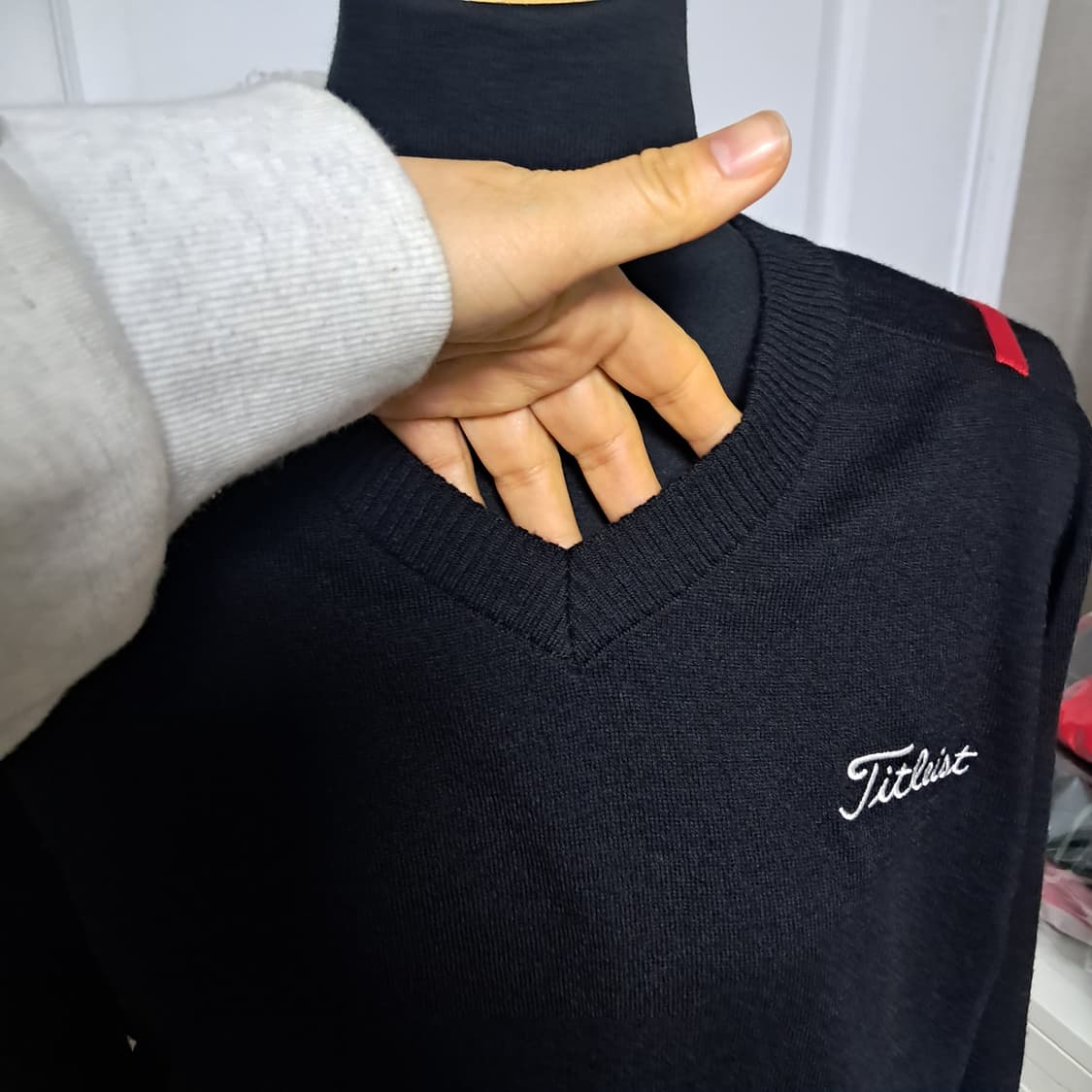 타이틀리스트 남성 골프 V넥 니트 XL(105) 상품이미지6