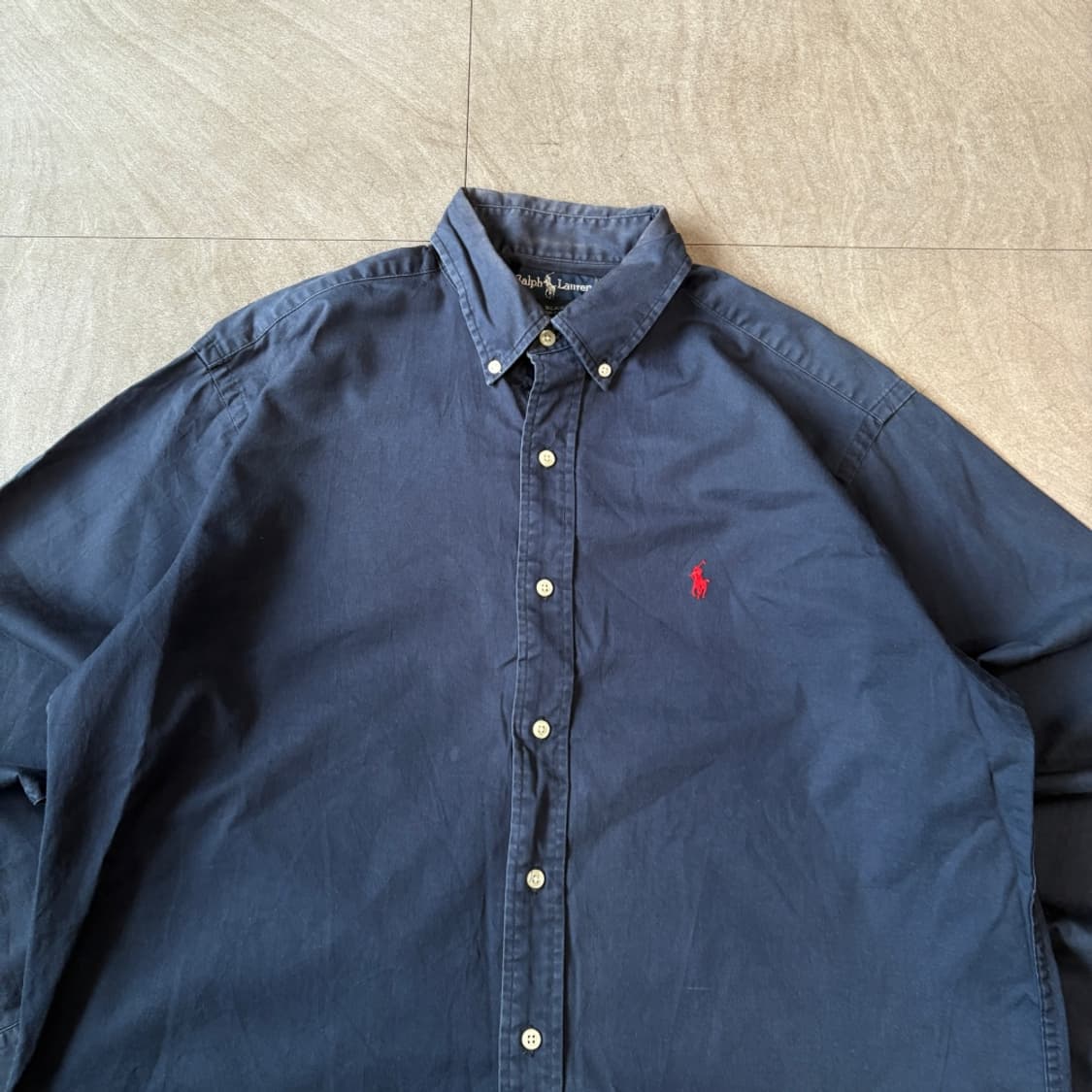 폴로 정품 네이비 클래식 로고 긴팔 셔츠 상품이미지3