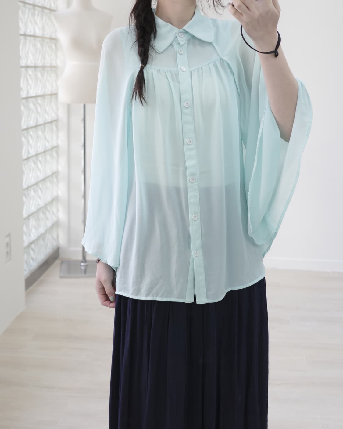 Mint round collar blouse 상품이미지6