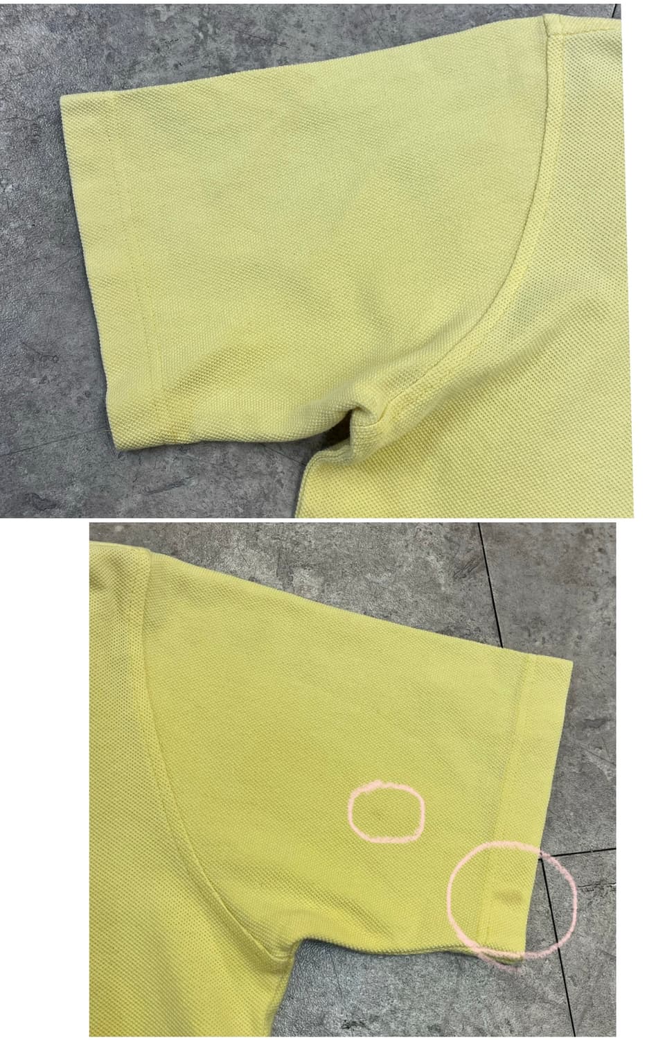 버버리 반팔 카라티 옐로우 S #csz3841 상품이미지7