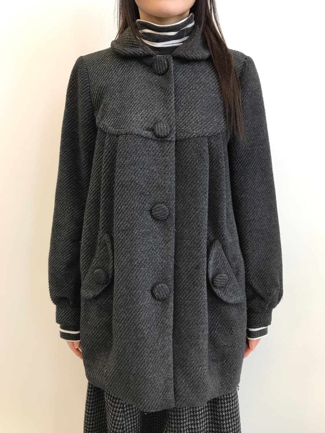 Lowrys Farm Charcoal Grey Textured Coat 상품이미지1