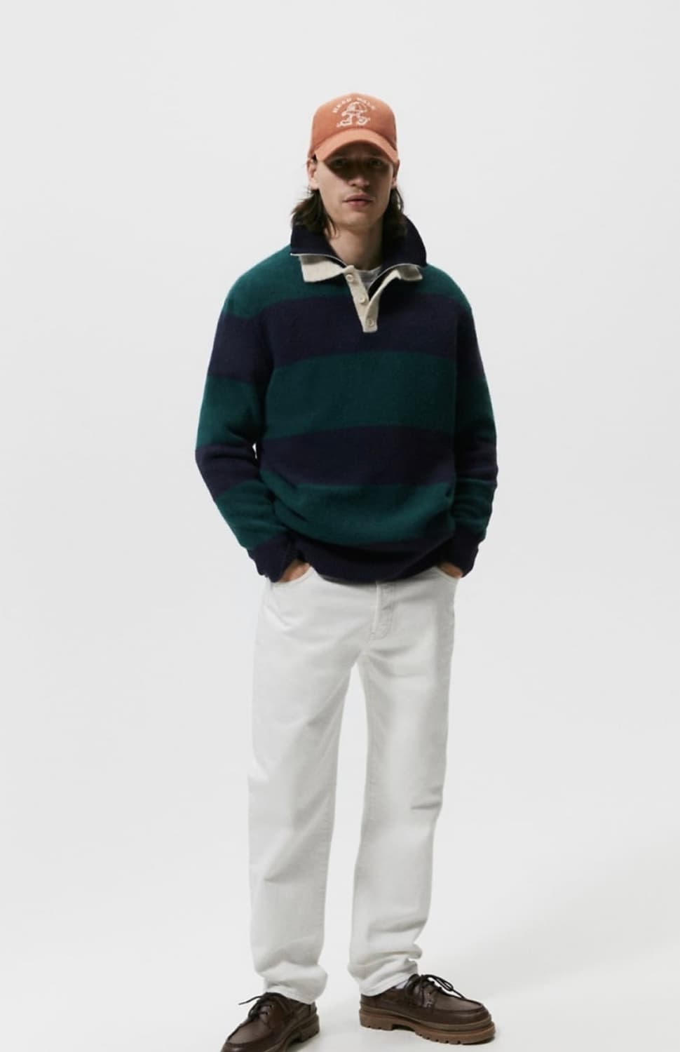 자라 스트라이프 폴로 니트 상품이미지1