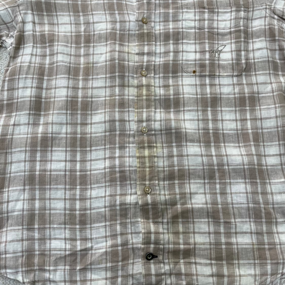 39 헨리코튼 린넨 체크 반팔 셔츠 0409M 상품이미지6