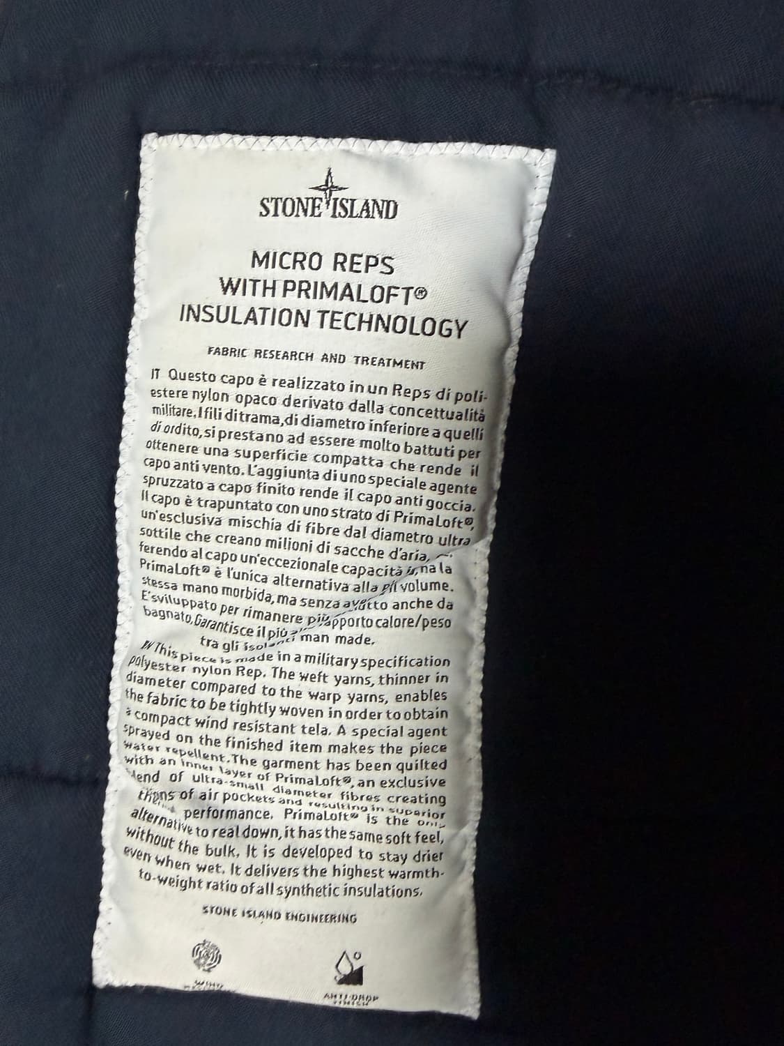 스톤아일랜드 마이크로랩스 프리마로프트 패딩 자켓 M사이즈 상품이미지6