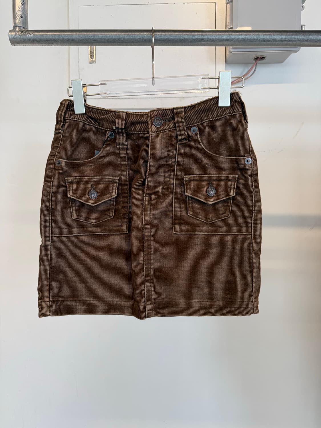 Backrush Brown Corduroy Skirt 상품이미지1