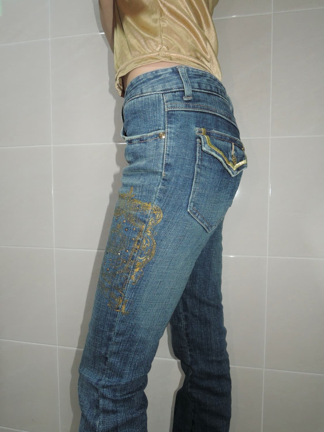 Gold Crown Low-Rise bootcut pants 상품이미지1