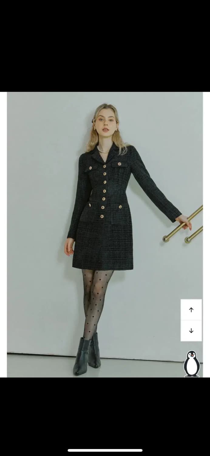 이바나헬싱키 Lena Velvet Tweed Dress 상품이미지5