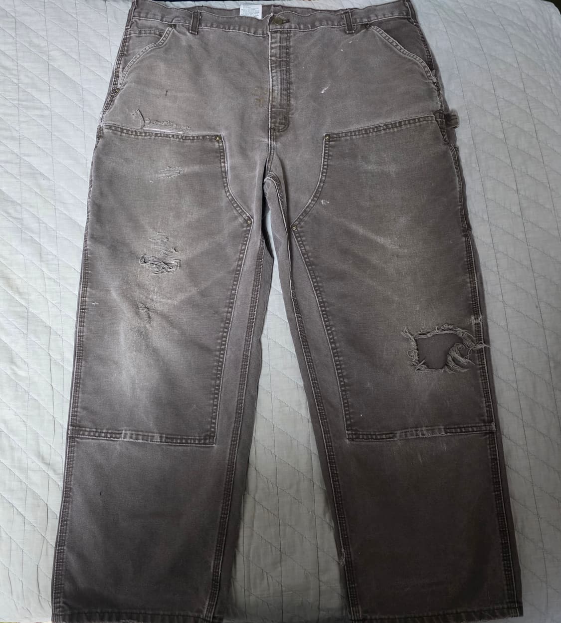 [42X30] 빈티지 칼하트 더블니 B136DKB 워크팬츠 트래쉬 DK1 상품이미지1