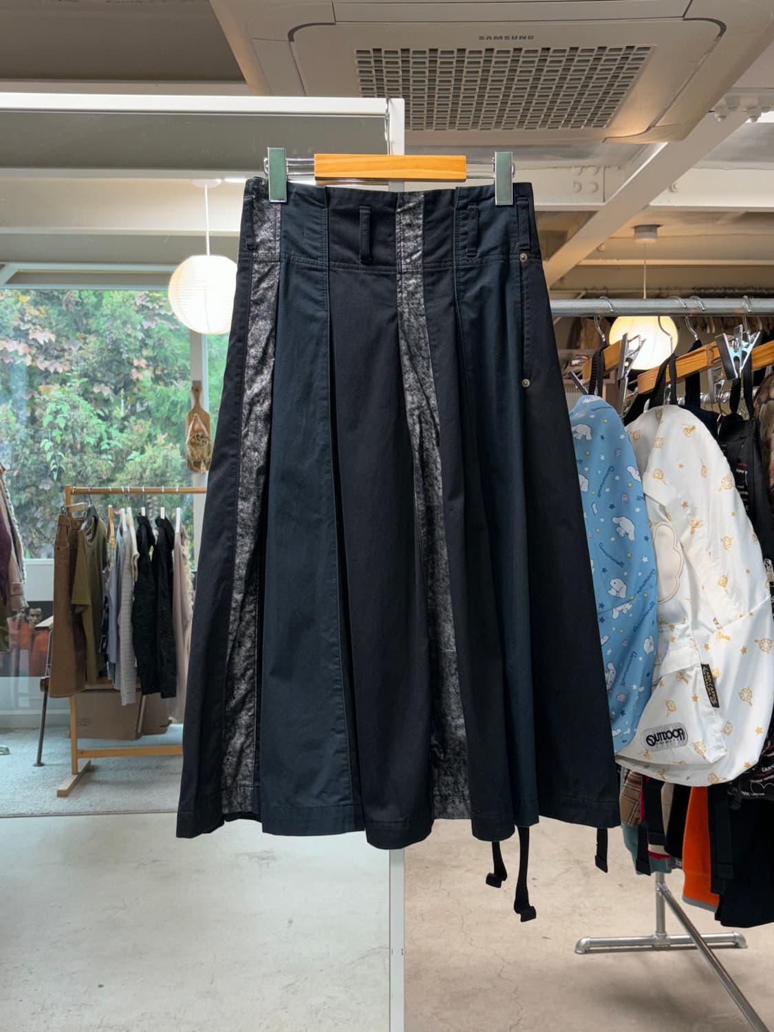 Frapbois 멀티 패브릭 롱스커트 상품이미지3