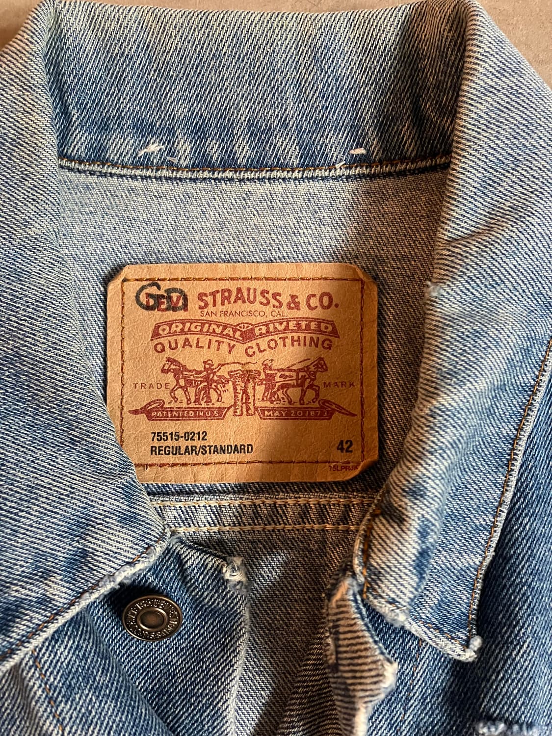 리바이스 데님 트러커 자켓 본 커스텀 상품이미지2