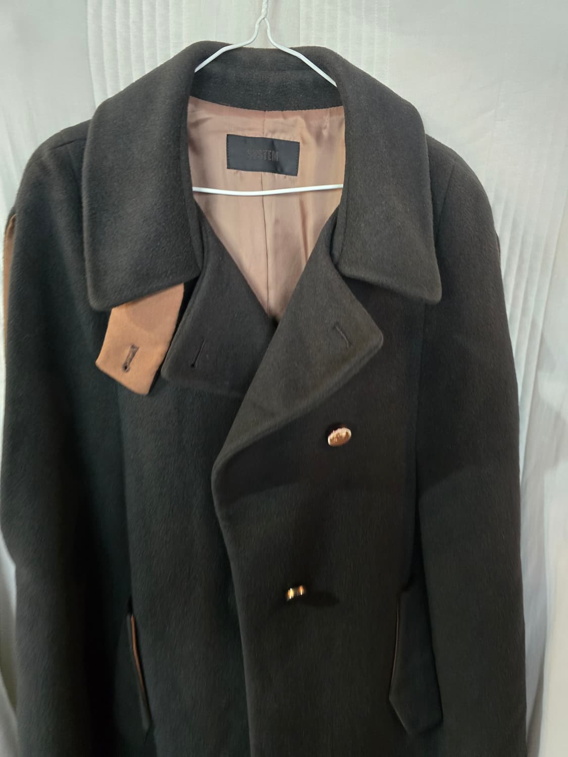 SYSTEM 시스템 더블 브레스트 오버핏 코트 상품이미지1