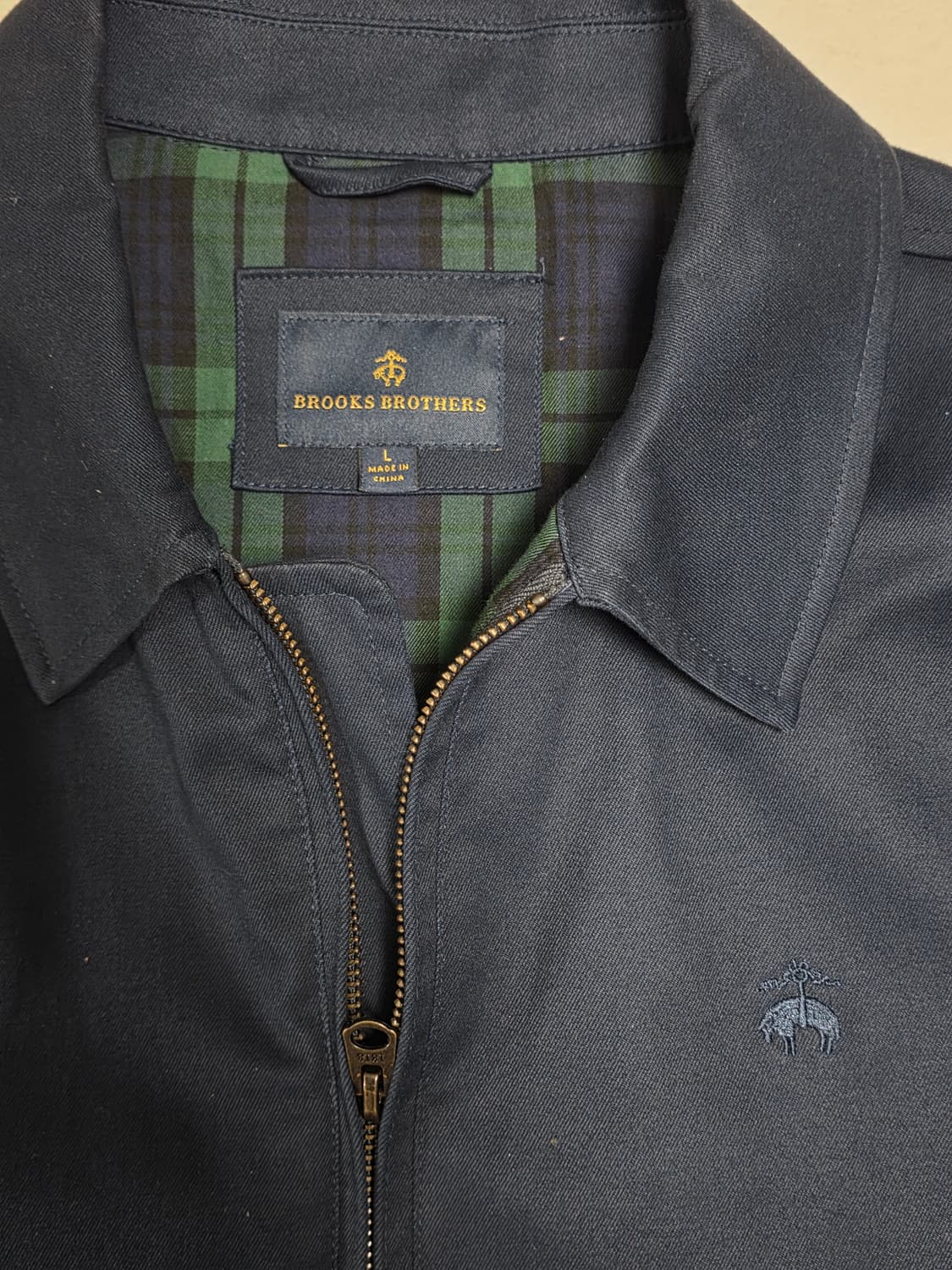 브룩스 브라더스 네이비 블루종 자켓 L 블루종 바라쿠다 바이스윙 해링턴 상품이미지2