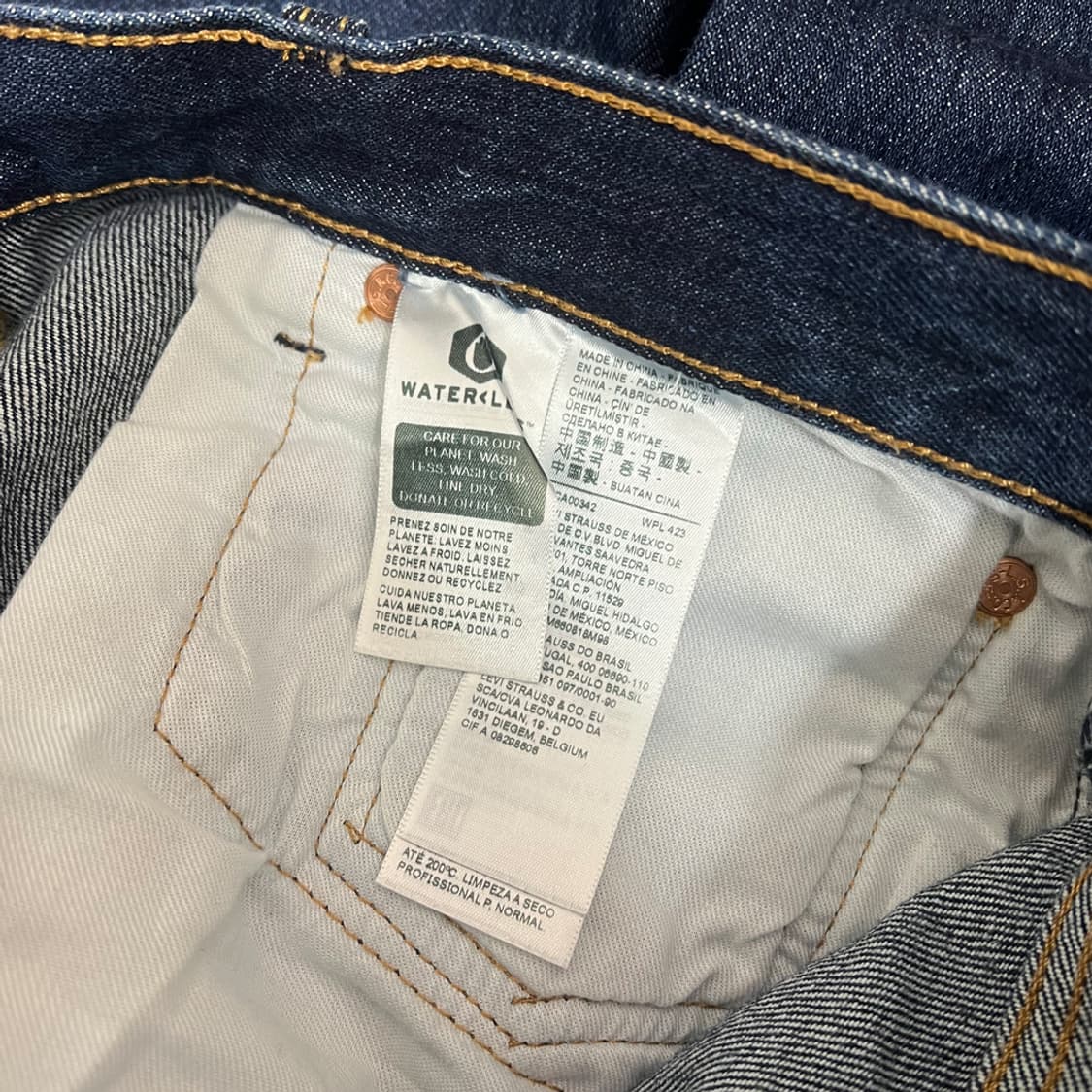 리바이스 501 생지 데님 팬츠 청바지 32 상품이미지5