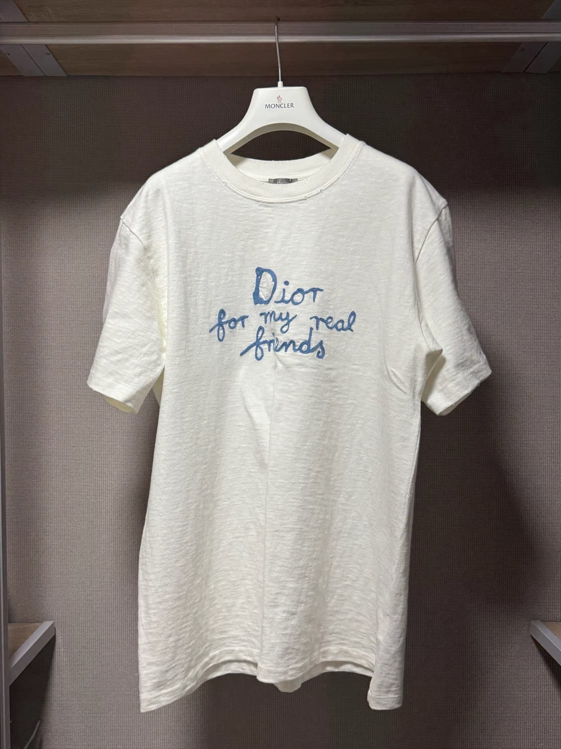 디올 하이톤 넬 로고 반팔 티셔츠 화이트 L 상품이미지1