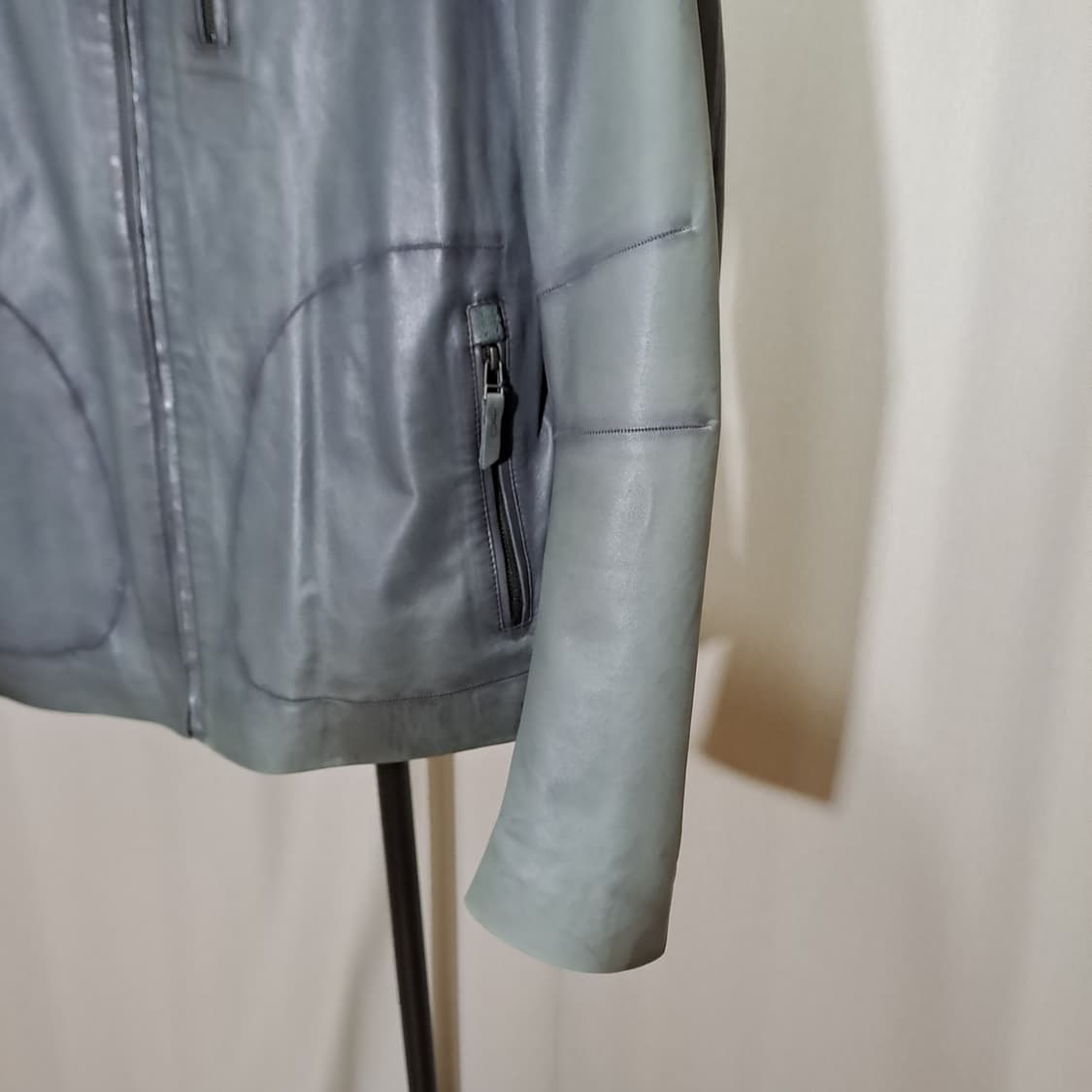 (택포) 내츄럴 메드 인 터키 오일워싱 양가죽 자켓 XL B423 상품이미지4