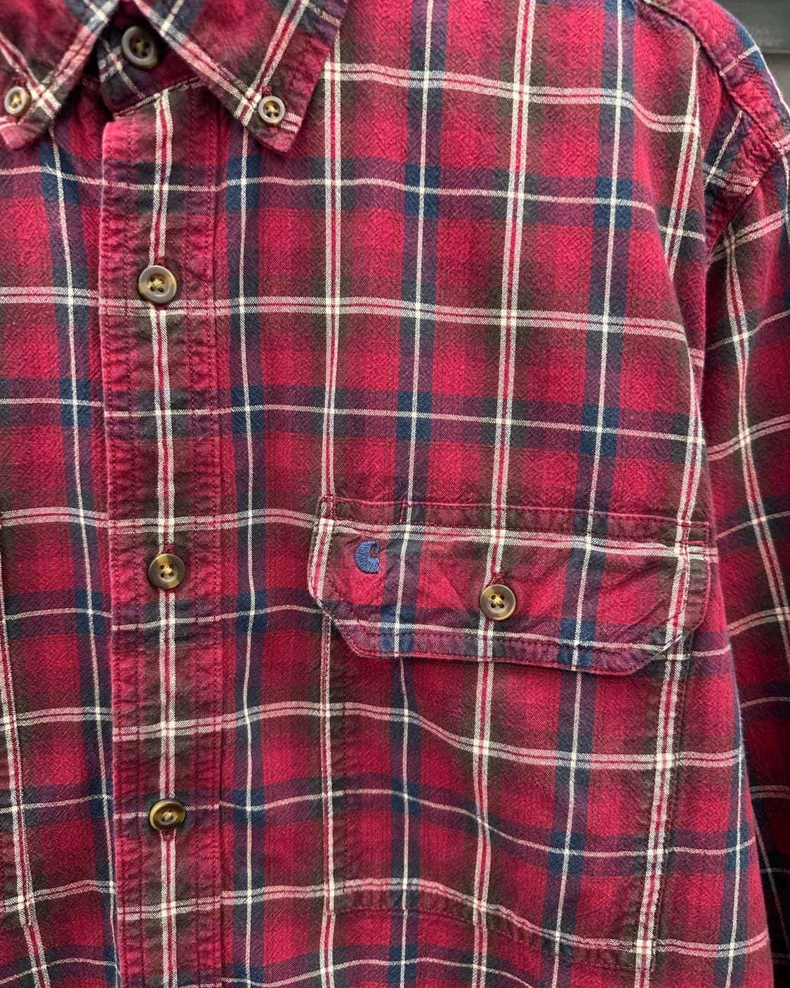 (L)칼하트 체크셔츠-M1761 상품이미지2