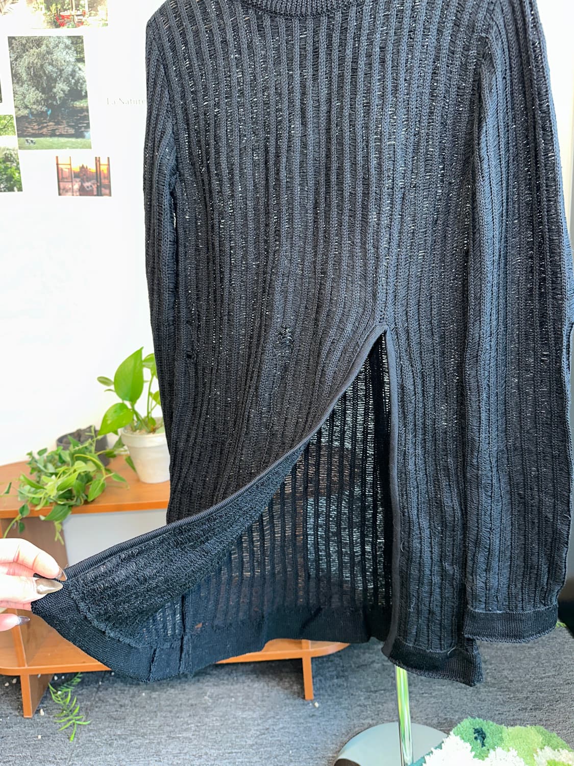 Black slit detail damage ops  상품이미지7