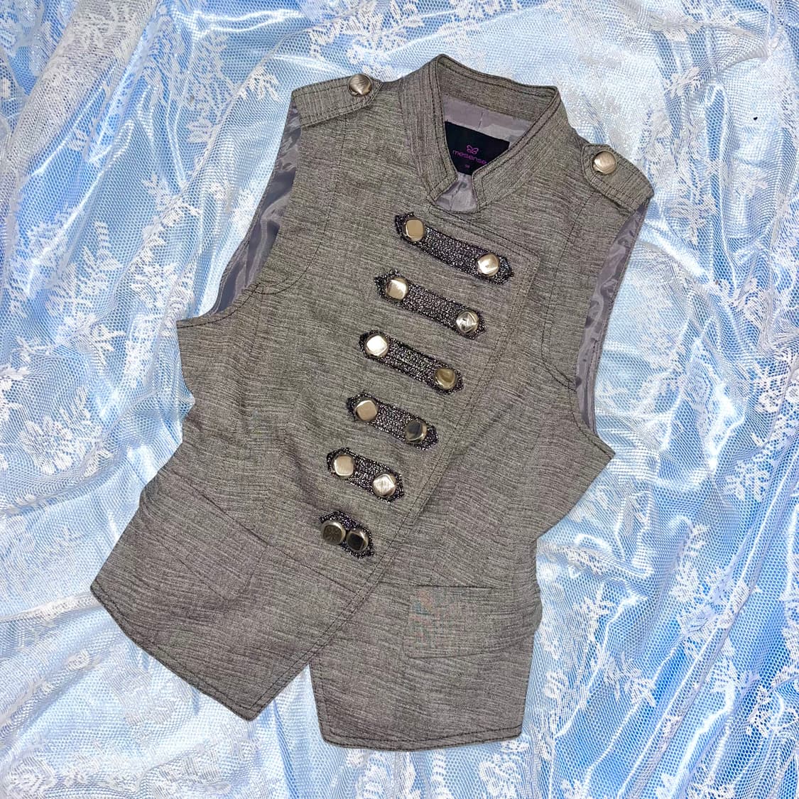 Vintage napoleon jacket 나폴레옹 베스트 자켓 그레이 상품이미지1