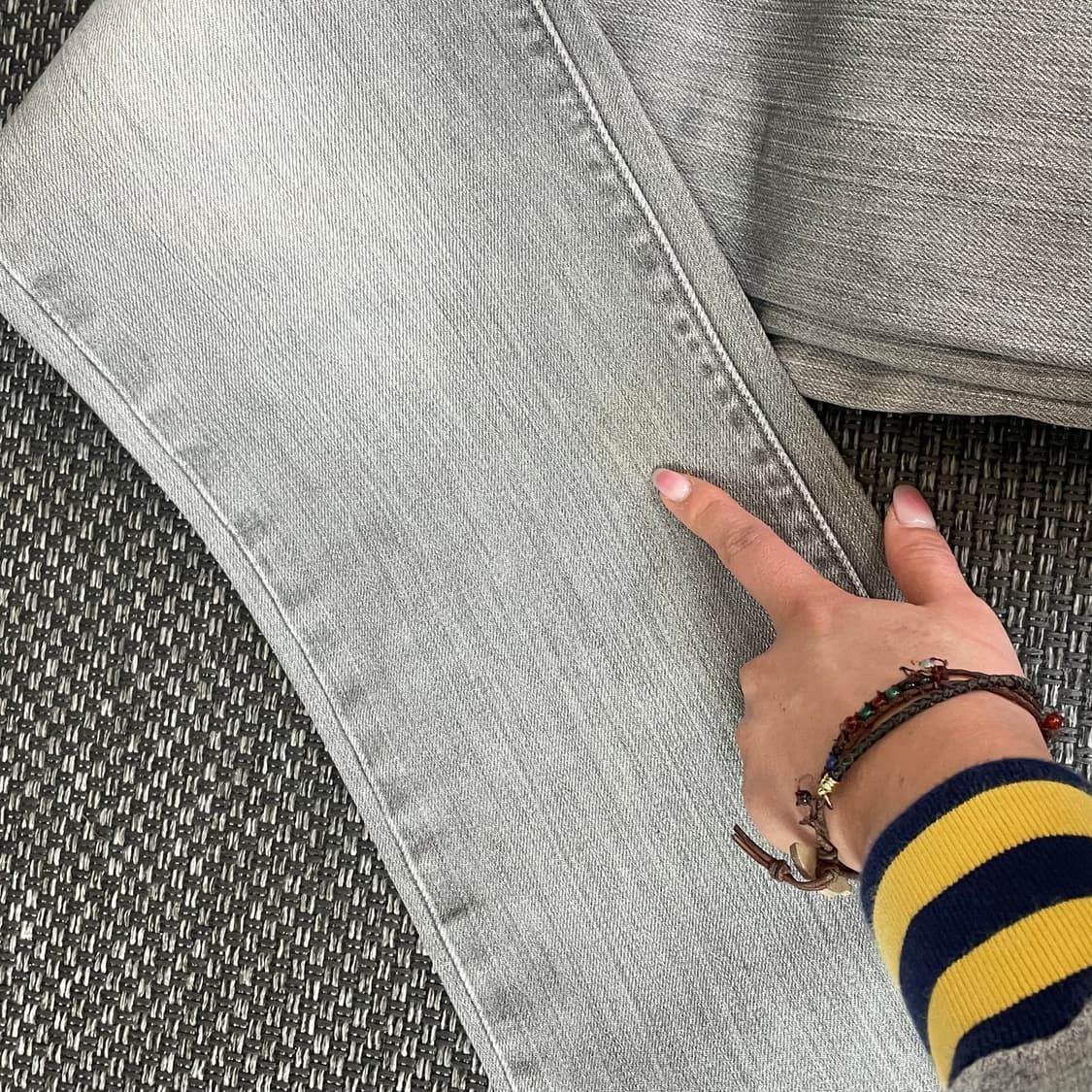 (27) 리바이스 501 27x32 연그레이 버튼플라이 워싱 데님팬츠 상품이미지8