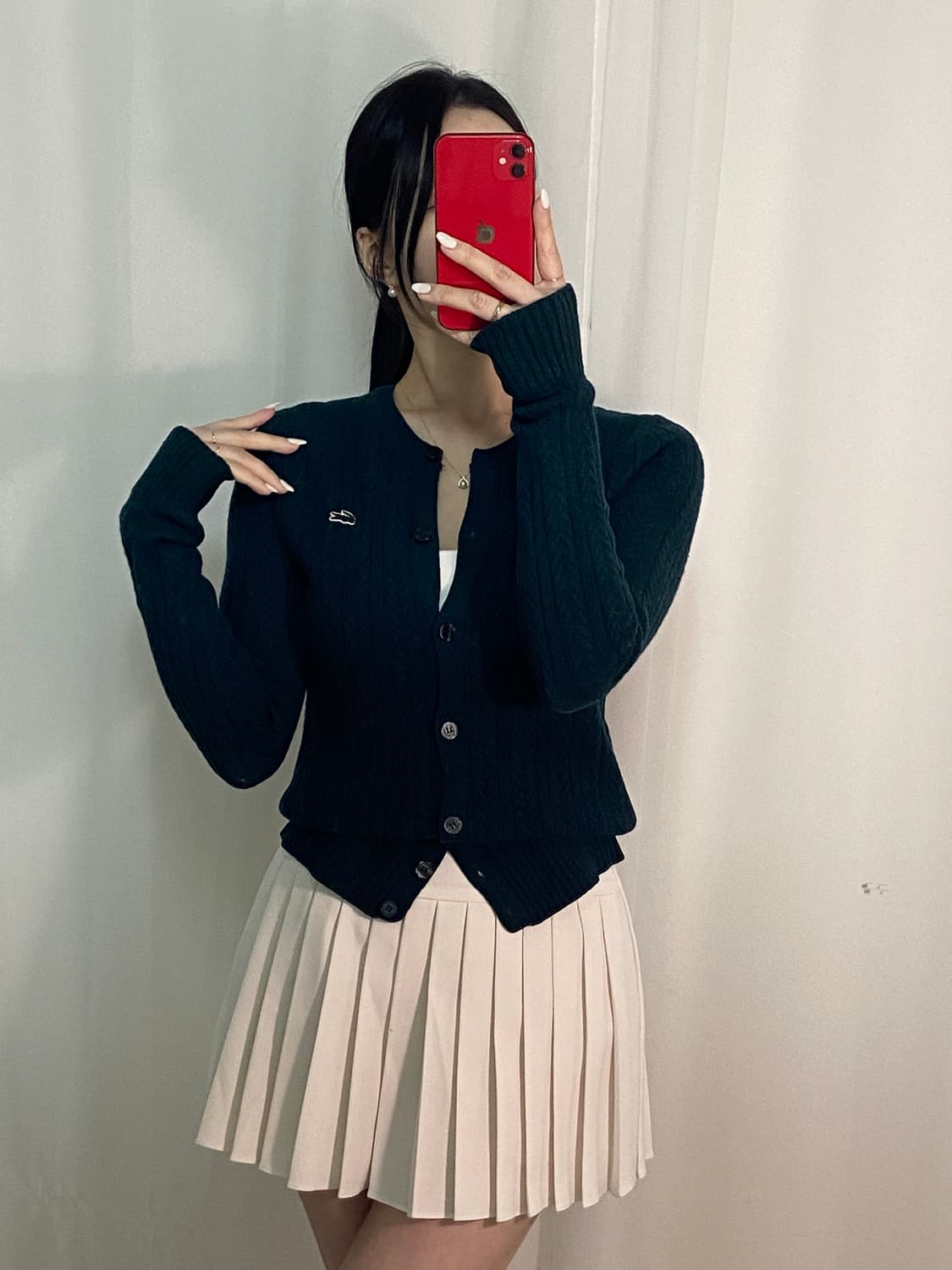 라코스테 꽈배기 와펜 가디건 상품이미지3