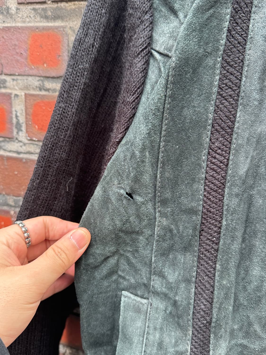 Van Corf 스웨이드 니트 집업  상품이미지6