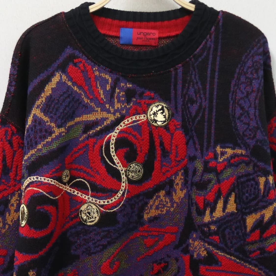 UNGARO HOMME 울 혼방 패턴 니트 64273 상품이미지3