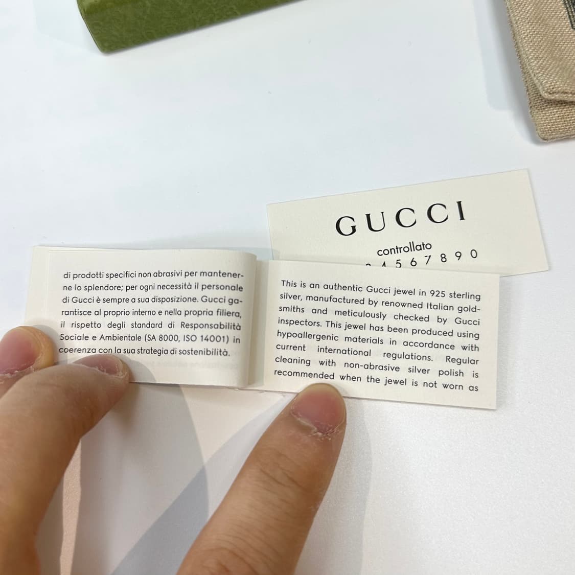 [풀구성] 구찌 하트 레드스톤 실버 트레이드마크 목걸이 상품이미지9