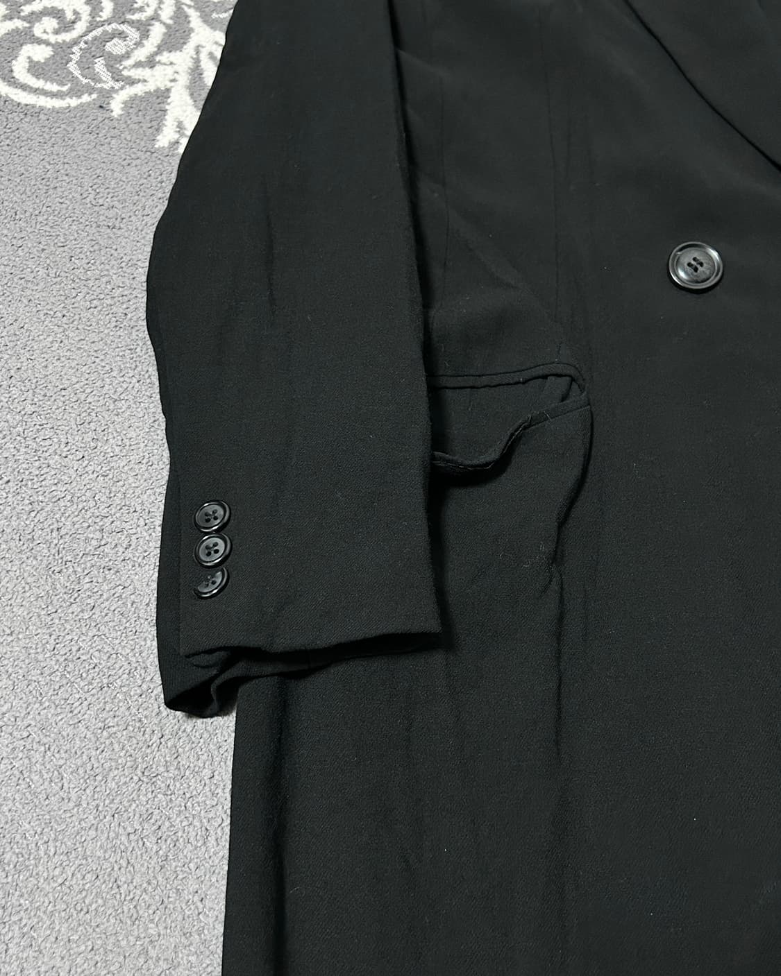 DKNY 아방가르드 울 드레이프 맥시 롱 코트 상품이미지6